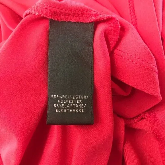 Ralph Lauren Midi Faux Wrap Sheath Dress Dark Pink Size Small - Picture 9 of 12